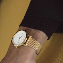 Load image into Gallery viewer, Code Classic Leather 38mm Gold Black
