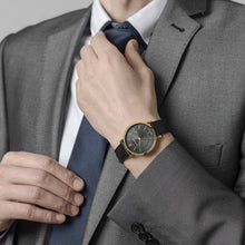 Load image into Gallery viewer, Opera Leather 38mm Gold Black