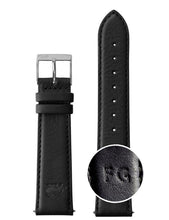 Load image into Gallery viewer, 18mm Light Grey Leather Strap with Silver Buckle