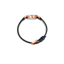 Load image into Gallery viewer, Solaris Lugano Leather 26mm Rose Gold Navy
