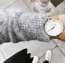 Load image into Gallery viewer, LJXII LUGANO MILANESE 33MM SILVER SATIN-WHITE
