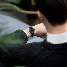 Load image into Gallery viewer, Aurora Leather 38mm Silver Black

