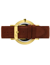 Load image into Gallery viewer, Sloan Pyramid Leather 40mm Gold White
