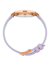 Load image into Gallery viewer, Solaris Lugano Leather 33mm Rose Gold Purple
